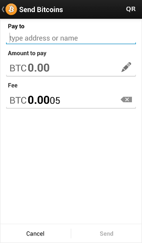 bitcoin wallet mobile send